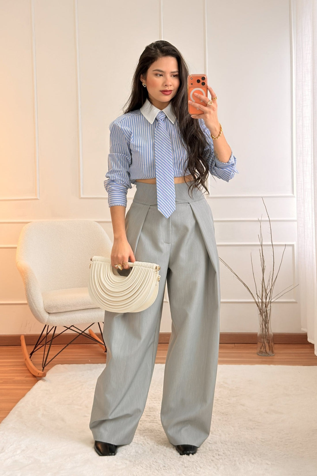 Camisa às riscas - lavishiochiccamisalumina