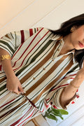 Camisa às riscas multicoloridas LUMINA - lavishiochiccamisalumina