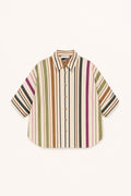 Camisa às riscas multicoloridas LUMINA - lavishiochiccamisalumina