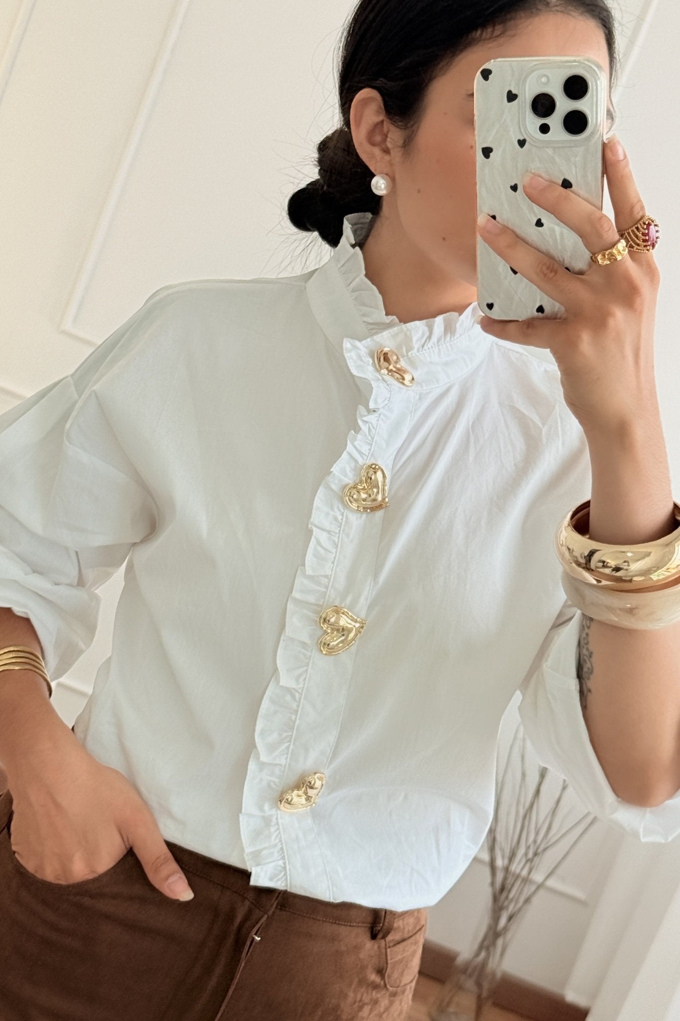 Camisa botões coração MOCHY - lavishiochicBlusaMochy