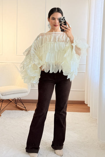 Camisa com transparência em camadas - lavishiochicBlusalavishiochic