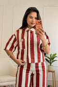 Camisa curta listrada DROLE DE COPINE - lavishiochicBlazerDrole de copine Paris