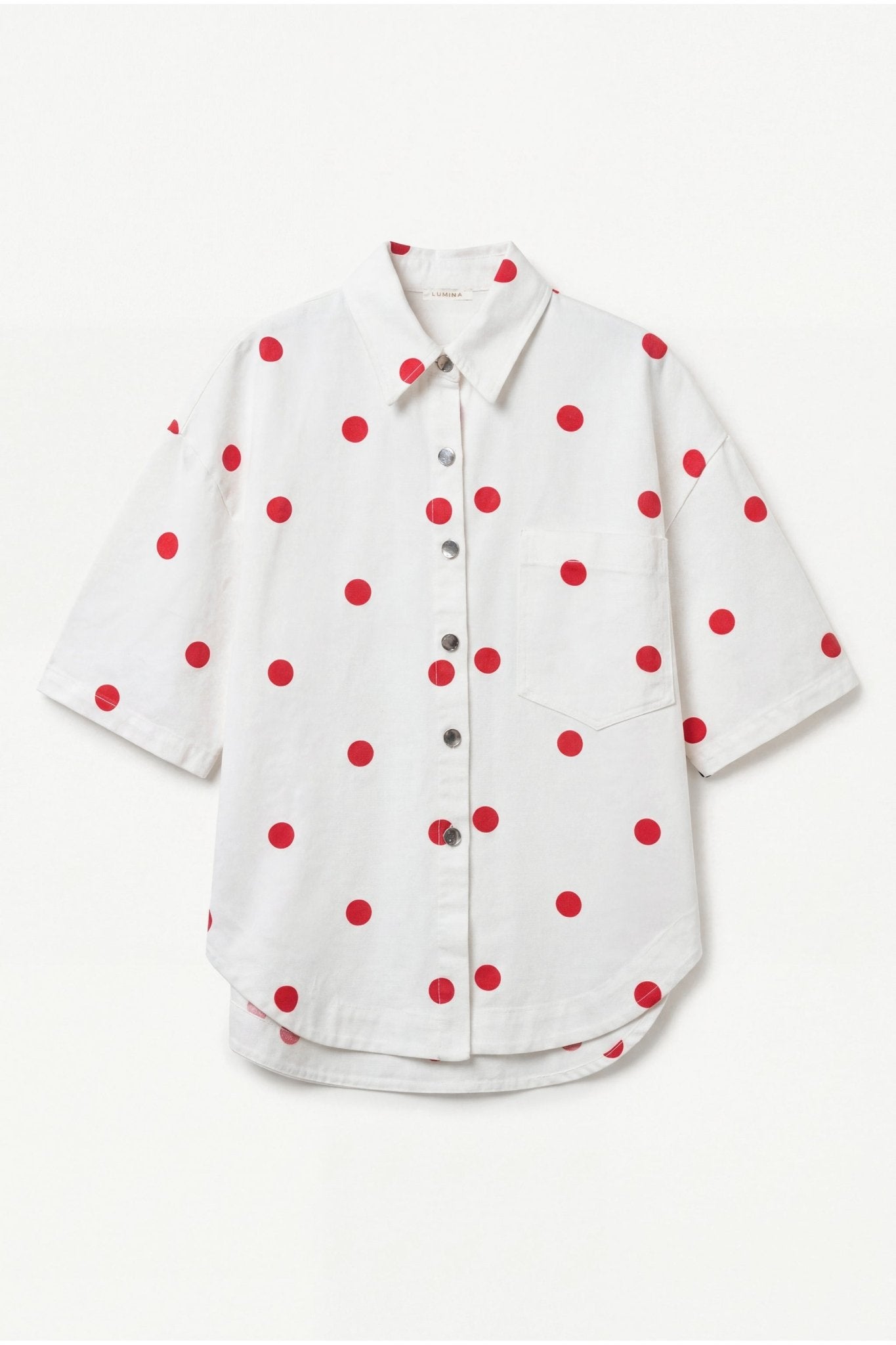 Camisa de ganga com bolinhas LUMINA - lavishiochiccamisalumina