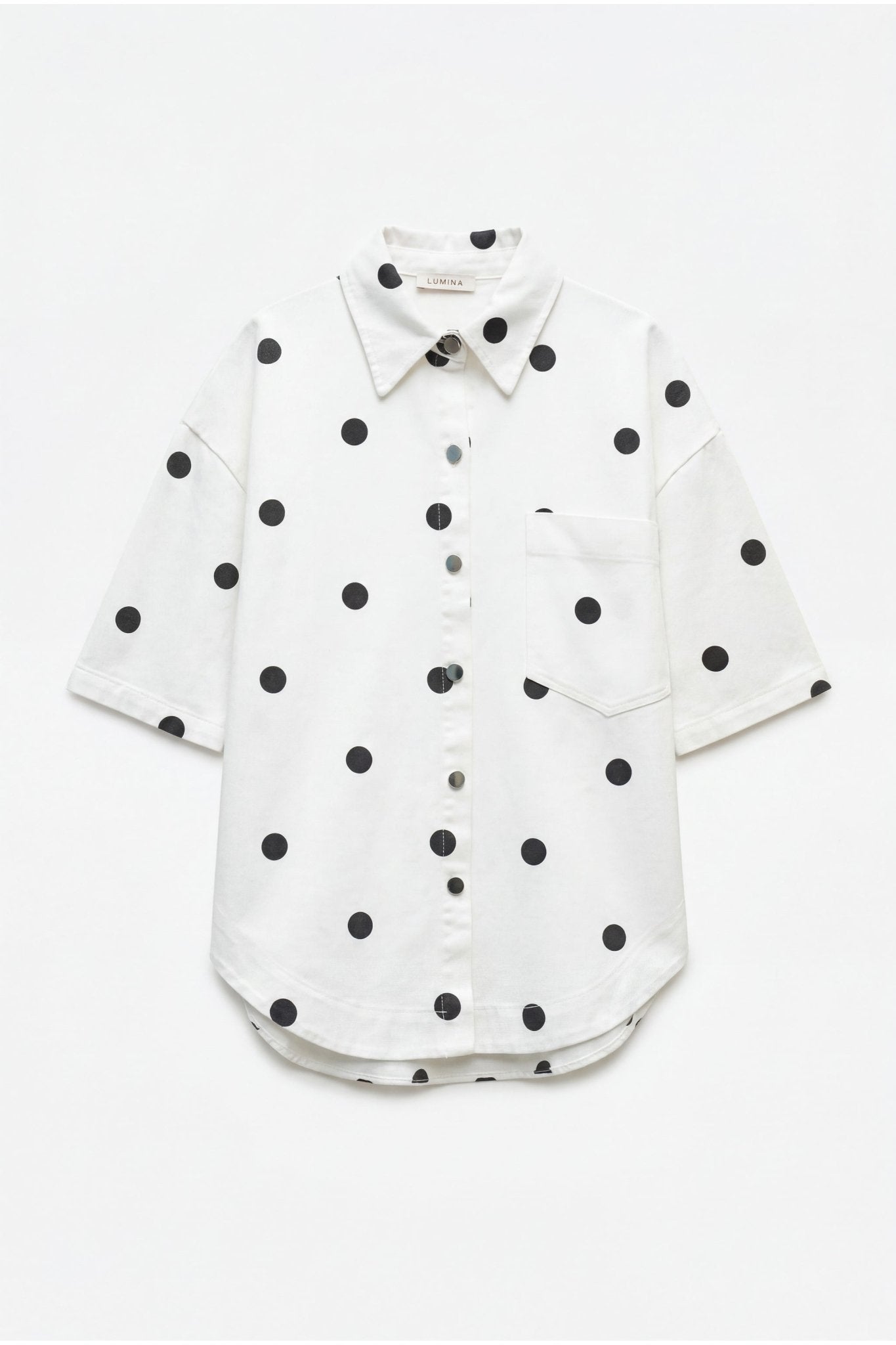 Camisa de ganga com bolinhas LUMINA - lavishiochiccamisalumina