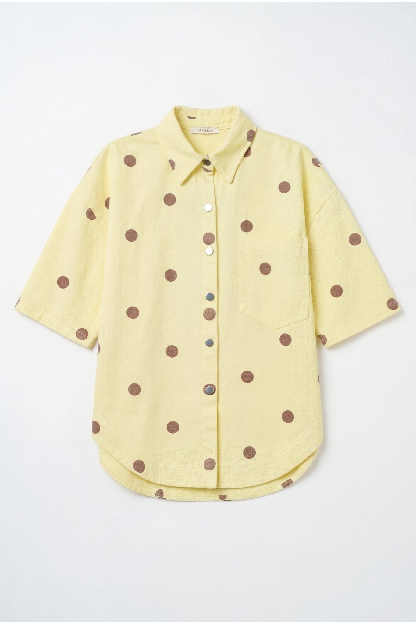 Camisa de ganga com bolinhas LUMINA - lavishiochiccamisalumina