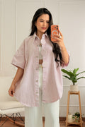 Camisa de ganga com botões grandes - lavishiochiccamisalavishiochic