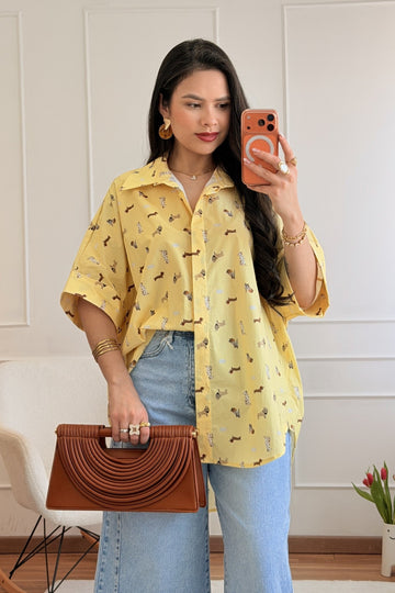 Camisa estampado de cães - lavishiochiccamisalavishiochic