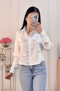 Camisa flores 3D ELLI WHITE - lavishiochiccamisaELLI WHITE