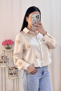 Camisa flores 3D ELLI WHITE - lavishiochiccamisaELLI WHITE