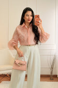 Camisa Fluida com Flores 3D ELLI WHITE - lavishiochiccamisaELLI WHITE