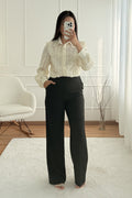 Camisa romântica com renda MOCHY - lavishiochicBlusaMochy