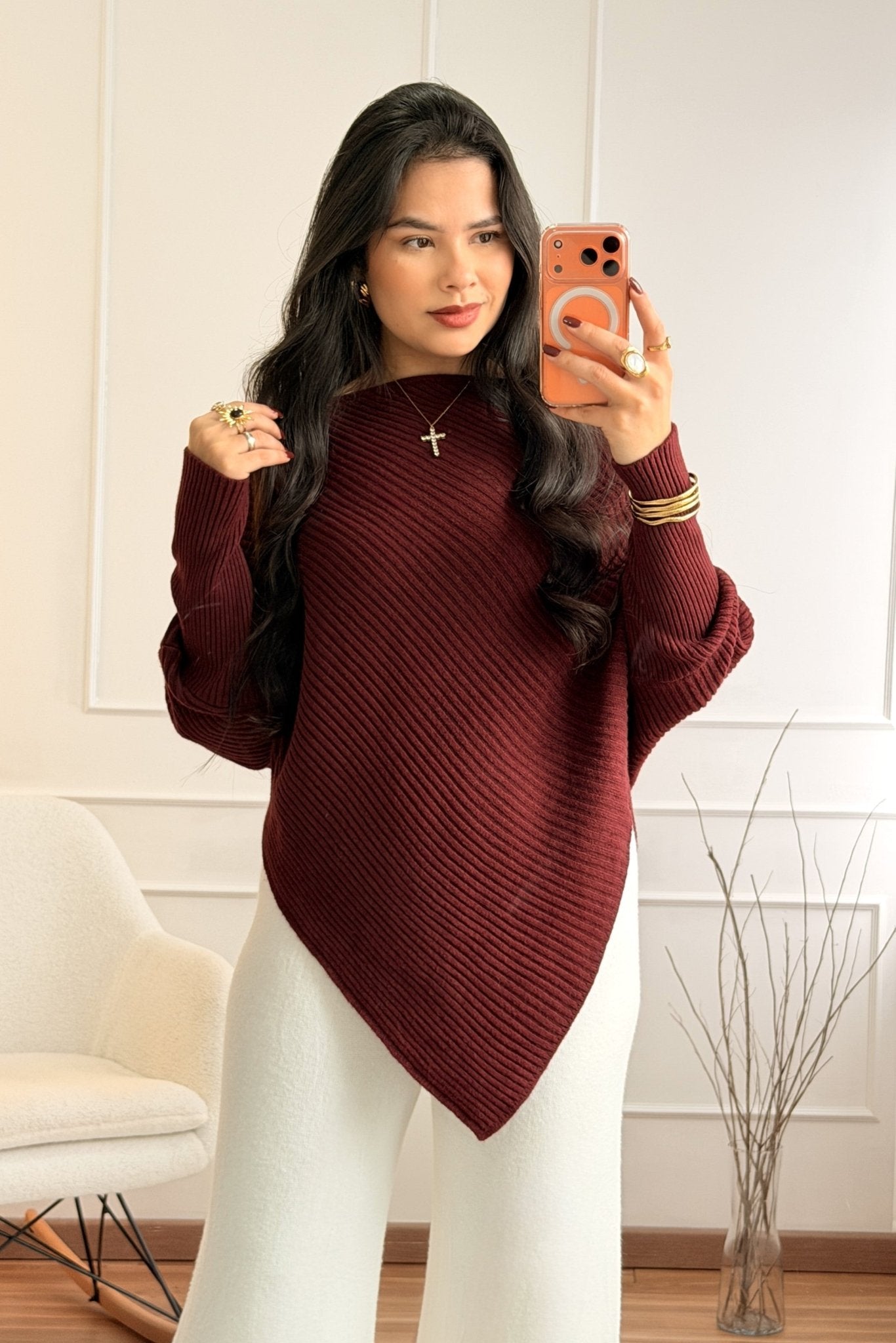 Camisola assimétrica - lavishiochiccamisolaPromoção