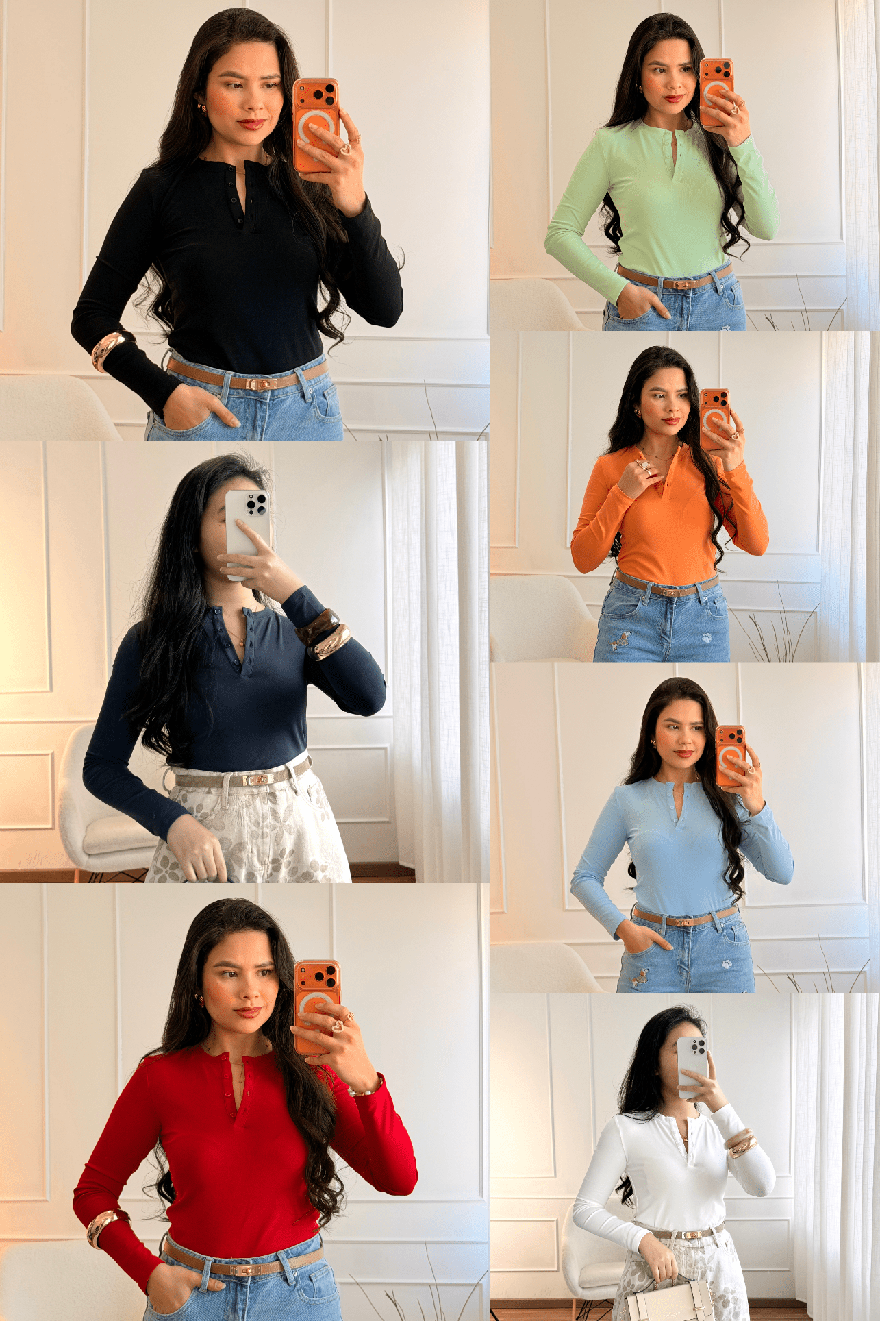 Camisola Básica com Botões LUMINA - lavishiochiccamisolalumina