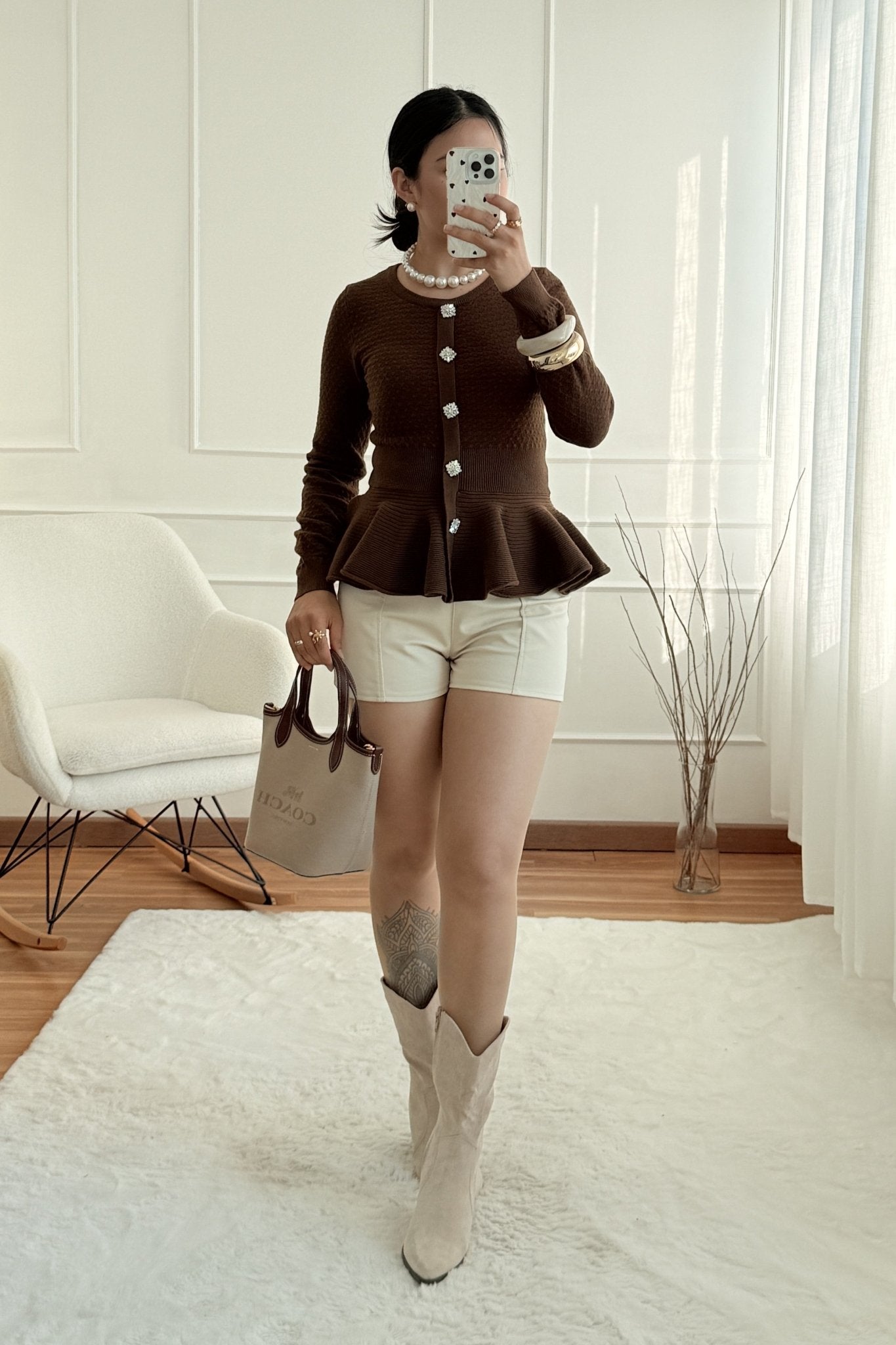 Camisola botões decorativos MOCHY - lavishiochiccamisolaMochy