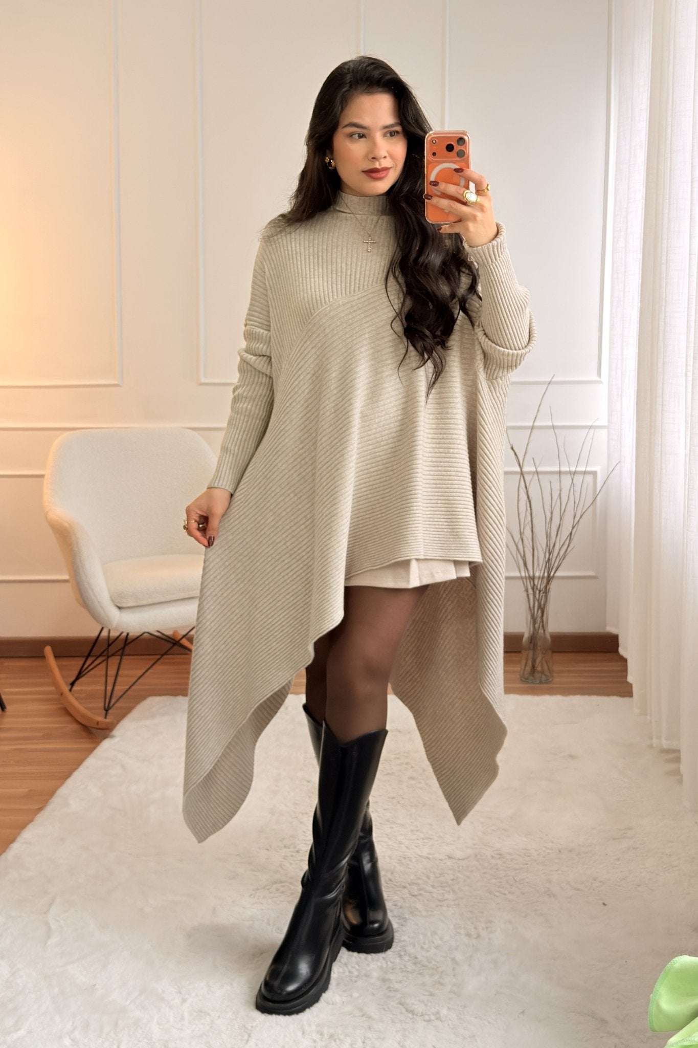 Camisola de Malha Assimétrico - lavishiochiccamisolalavishiochic