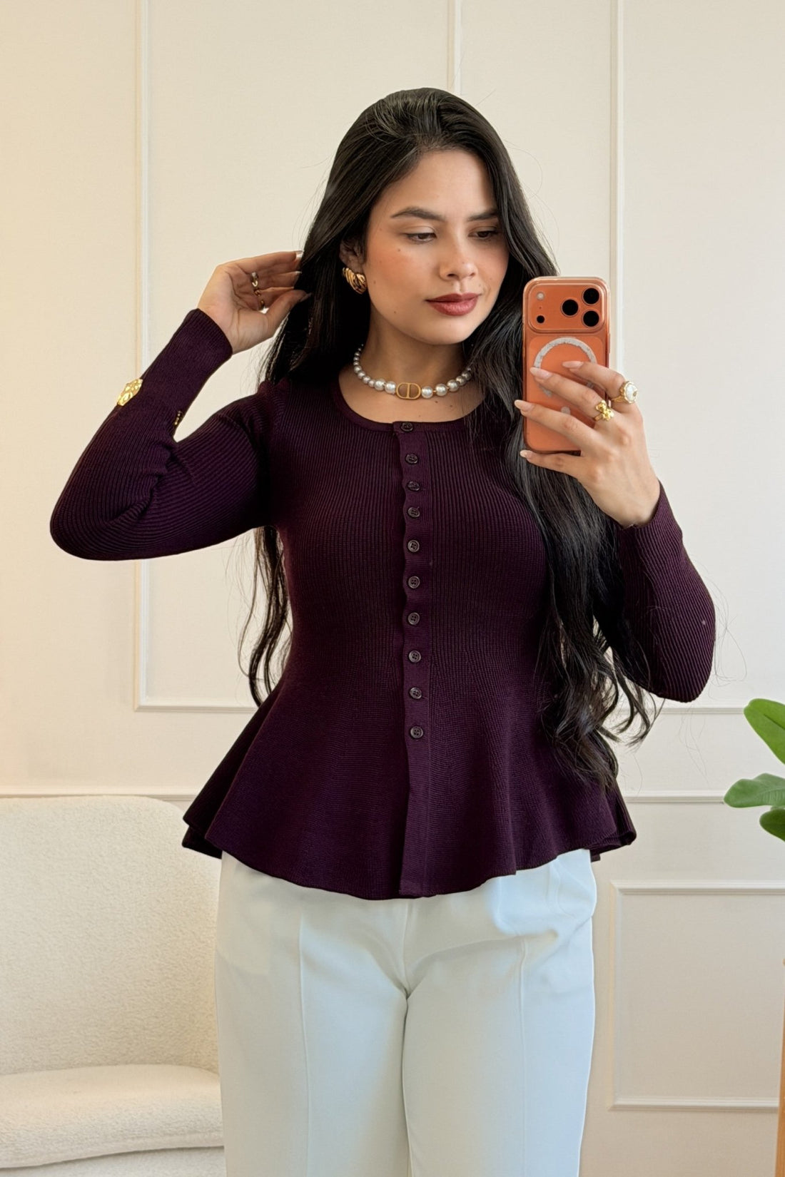 Camisola de malha peplum - lavishiochiccamisolalavishiochic
