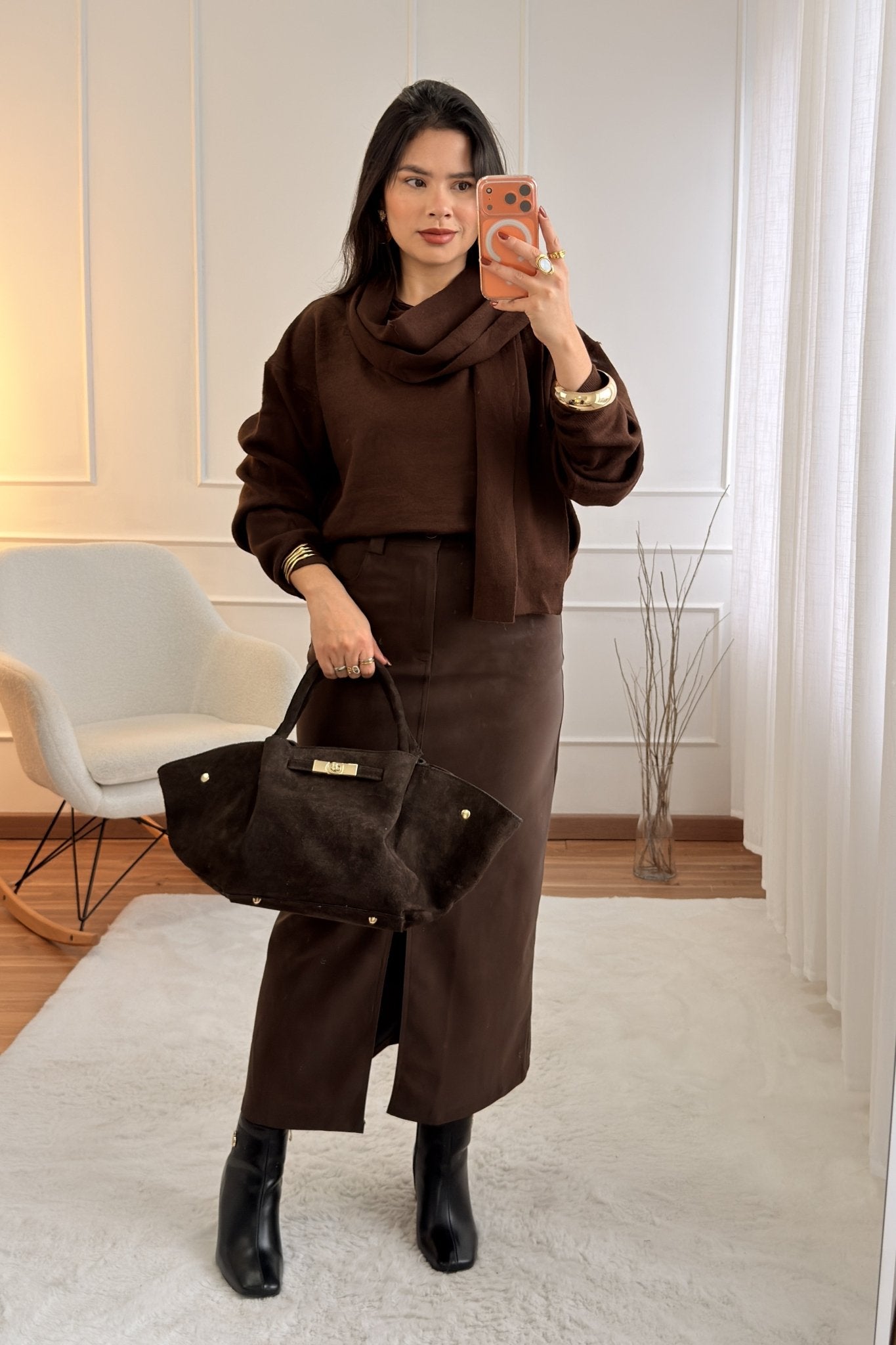 Camisola malha com lenço - lavishiochiccamisolãolavishiochic