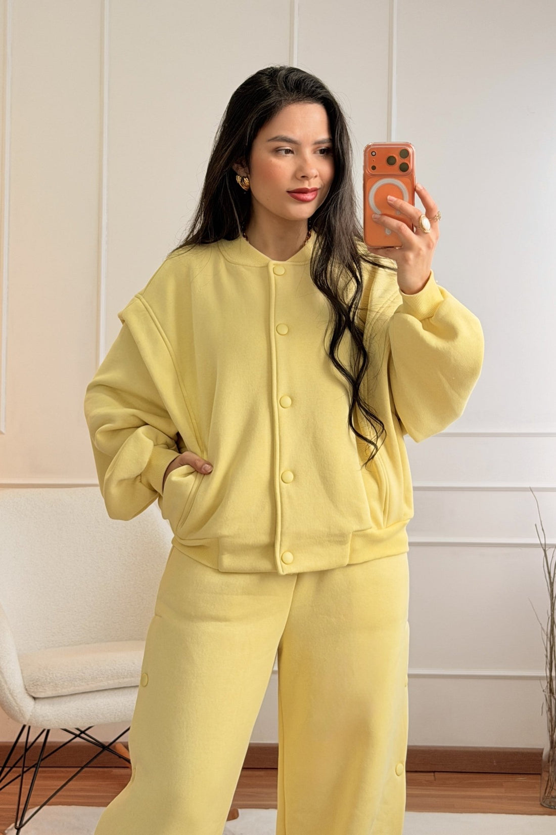 Casaco bomber com botões LUMINA - lavishiochiccasacolumina