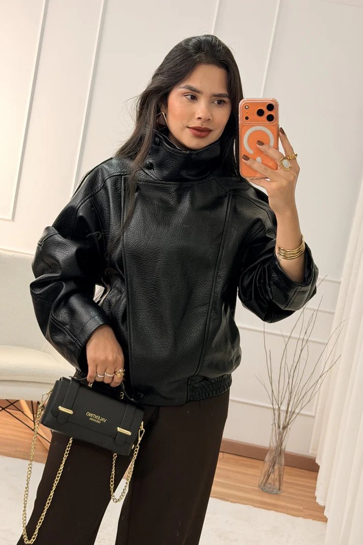 Casaco bomber com gola alta - lavishiochiccasacolavishiochic