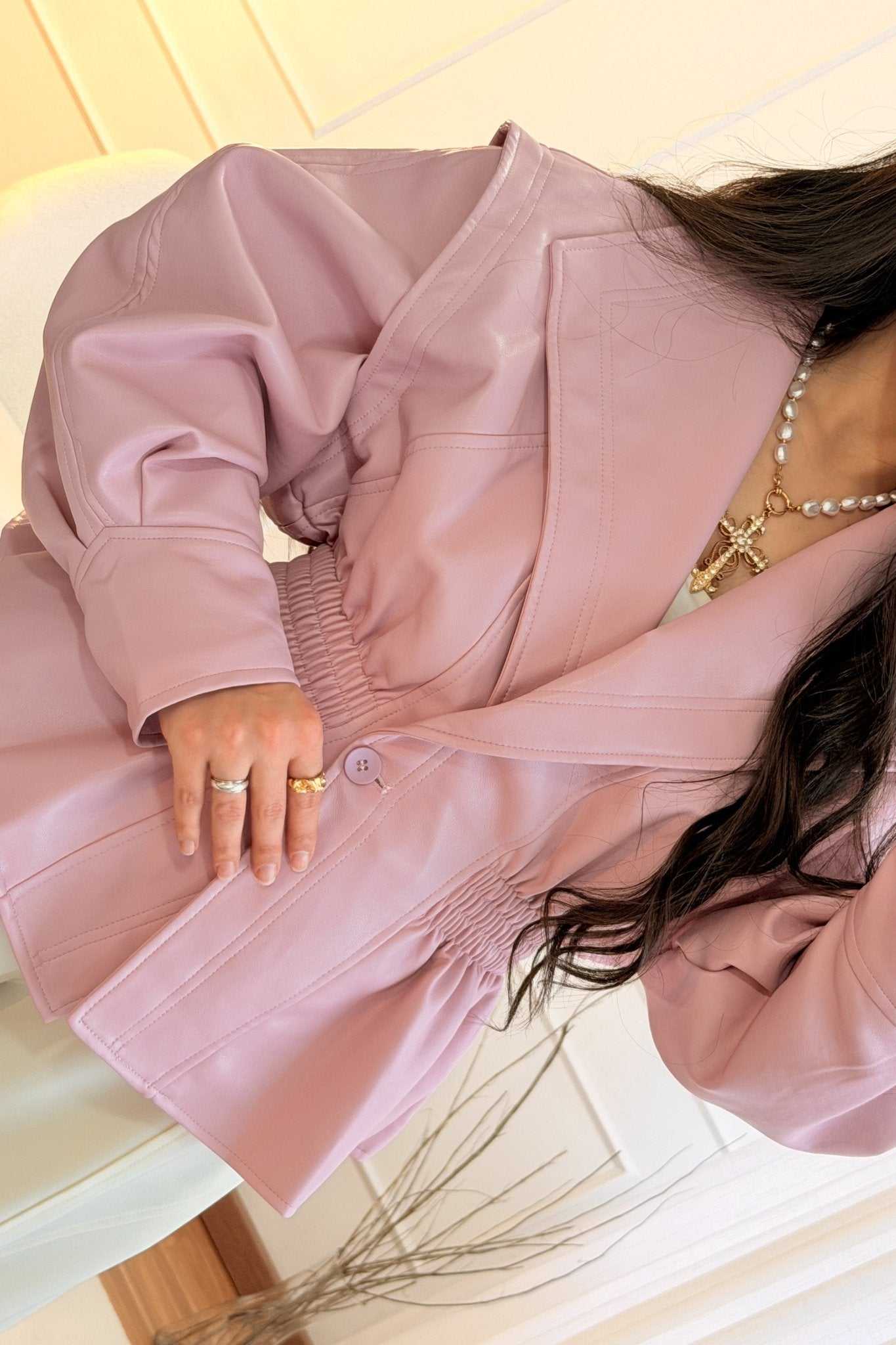 Casaco cintura elástica franzida MOCHY - lavishiochiccasacolavishiochic