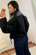 Casaco curto estilo trench com gola dupla MOCHY - lavishiochiccasacoMochy