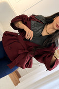 Casaco curto estilo trench com gola dupla MOCHY - lavishiochiccasacoMochy