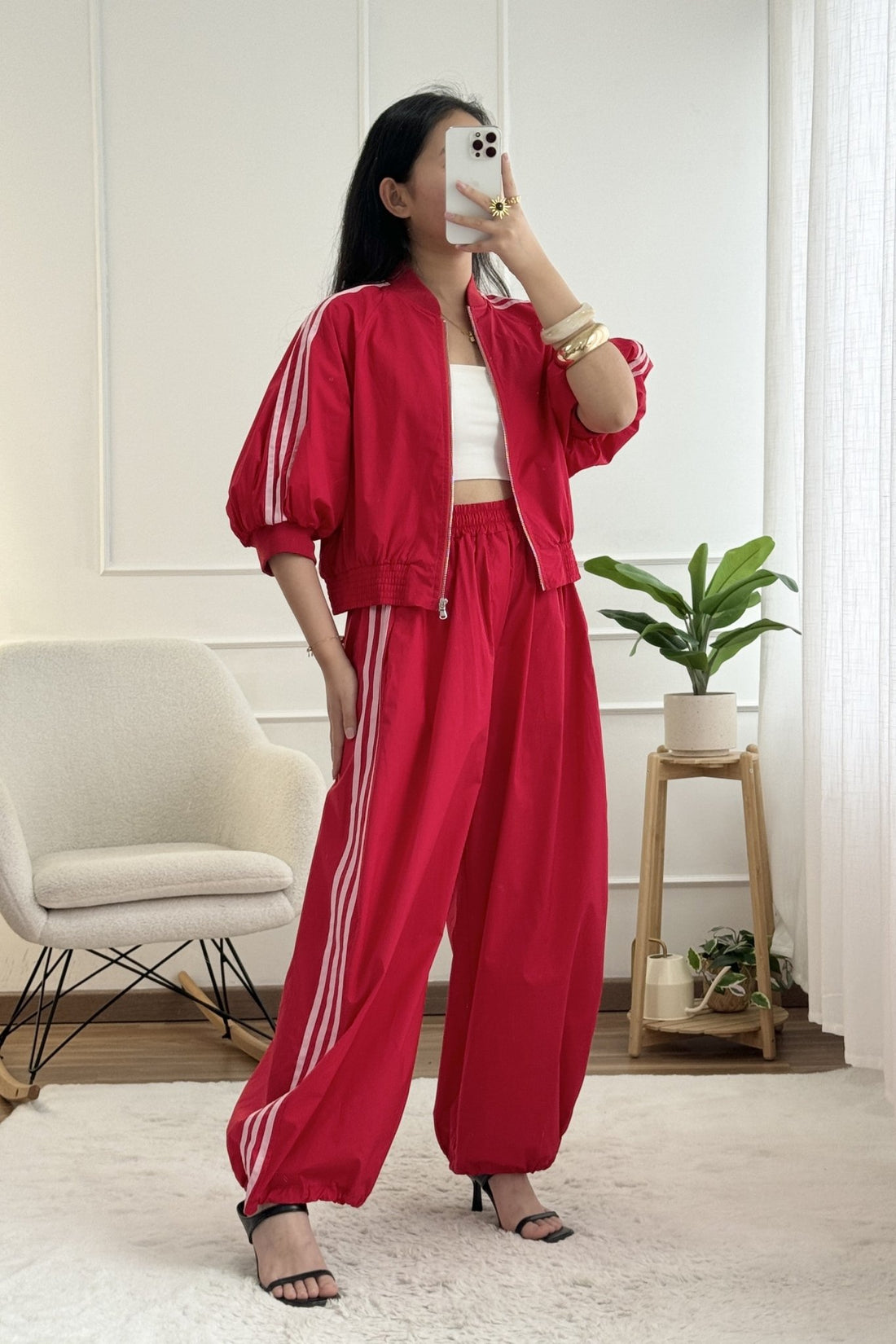 Casaco desportivo com riscas laterais LUMINA - lavishiochiccasacolumina
