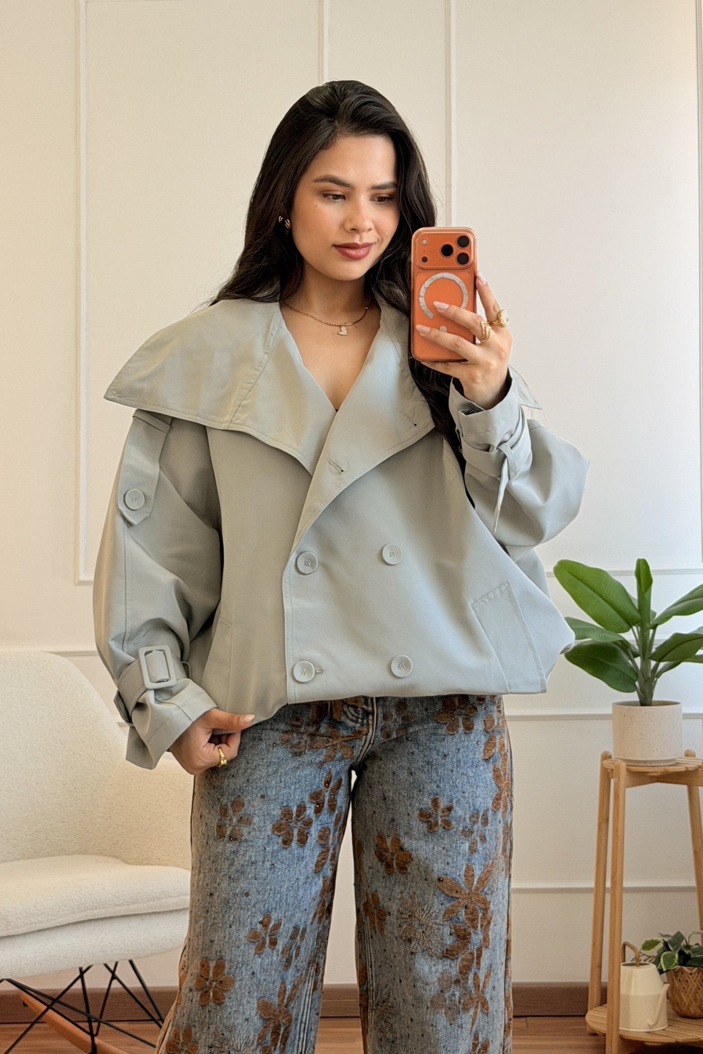 Casaco híbrido trench bomber MOCHY - lavishiochiccasacoMochy