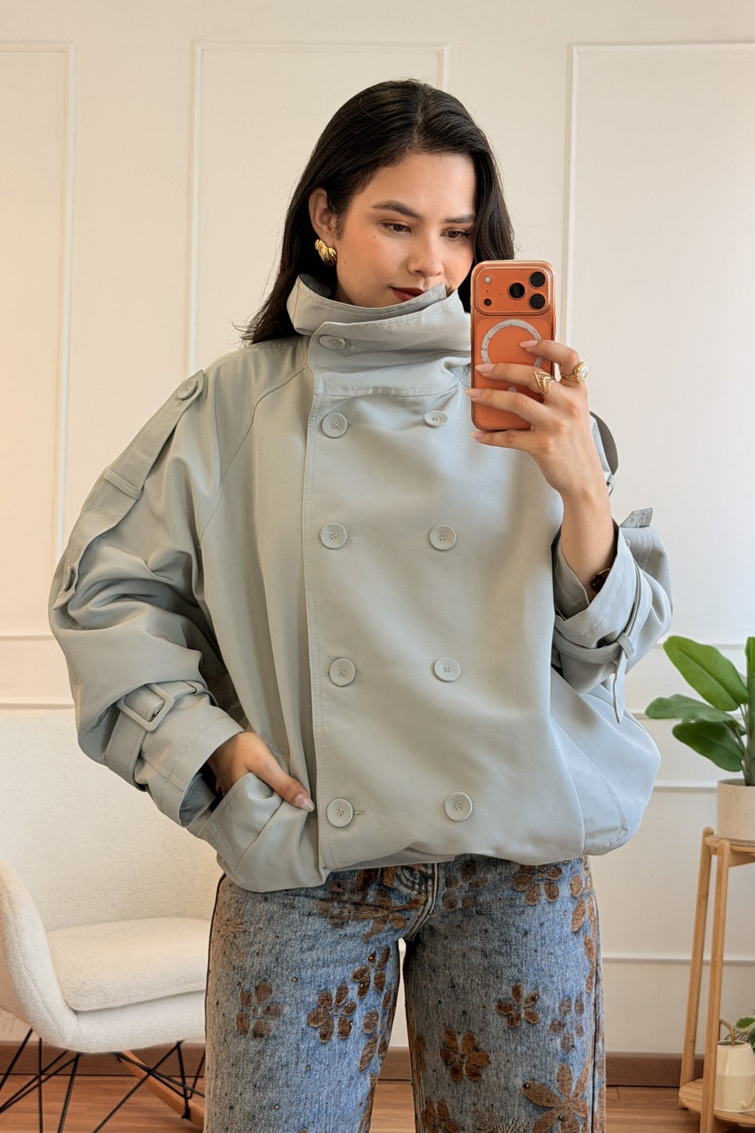 Casaco híbrido trench bomber MOCHY - lavishiochiccasacoMochy