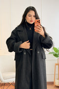 Casaco longo oversize lapela - lavishiochiccasacolavishiochic