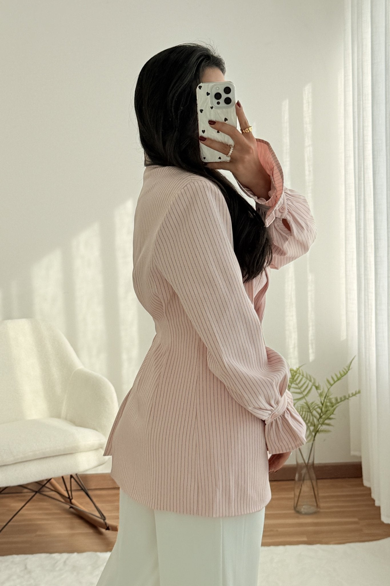 Casaco riscas verticais IVIVI - lavishiochiccasacoIVIVI