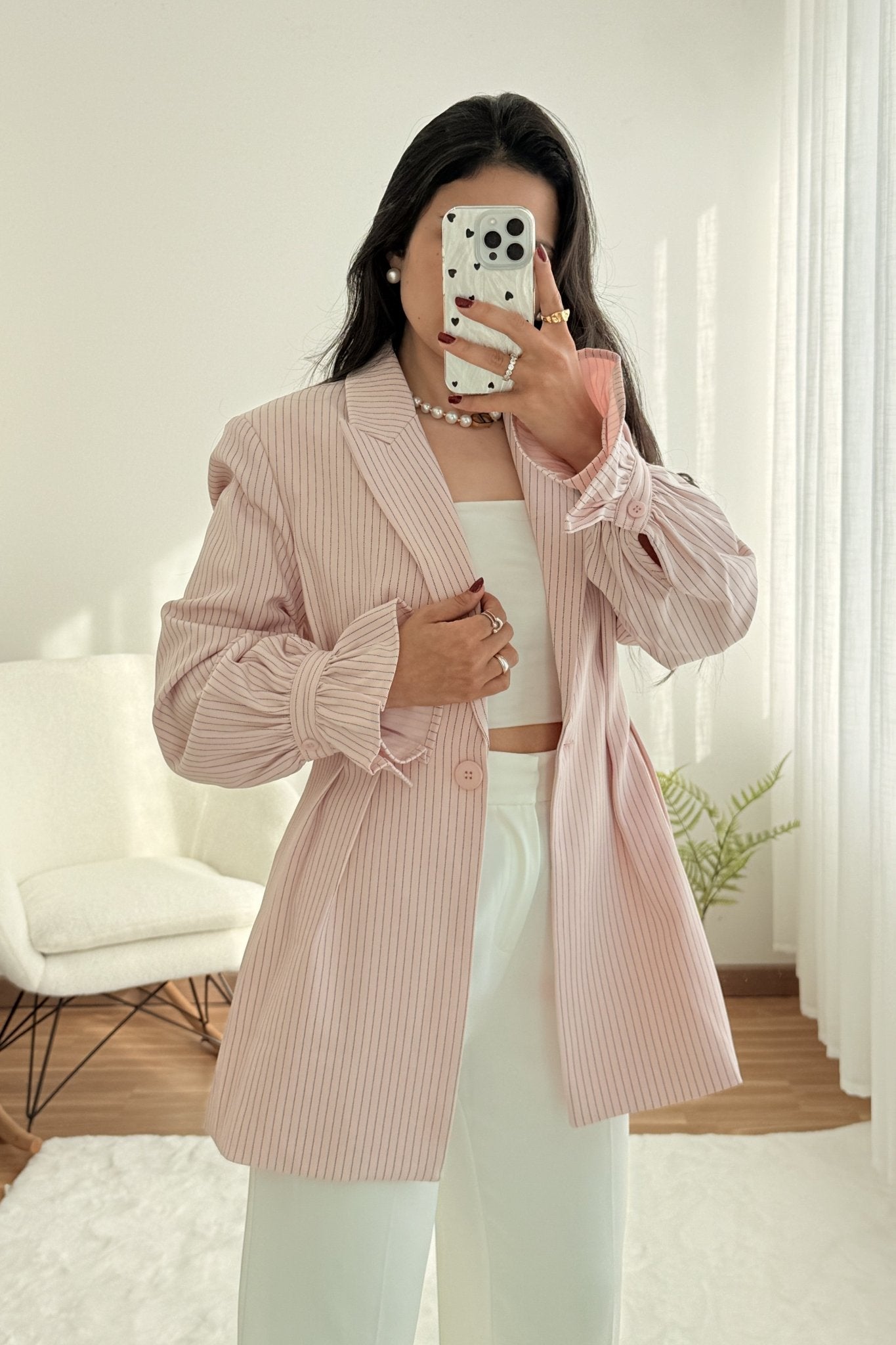 Casaco riscas verticais IVIVI - lavishiochiccasacoIVIVI