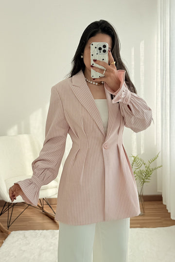 Casaco riscas verticais IVIVI - lavishiochiccasacoIVIVI