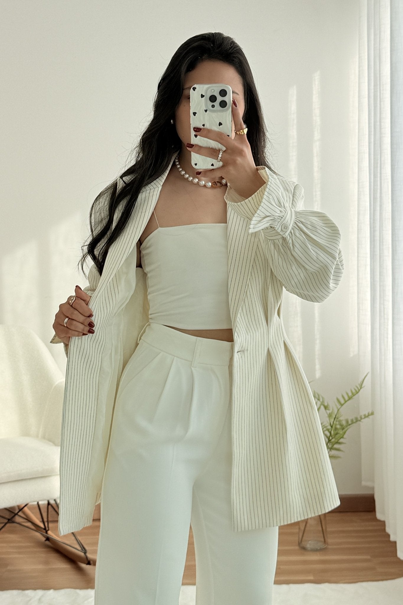 Casaco riscas verticais IVIVI - lavishiochiccasacoIVIVI