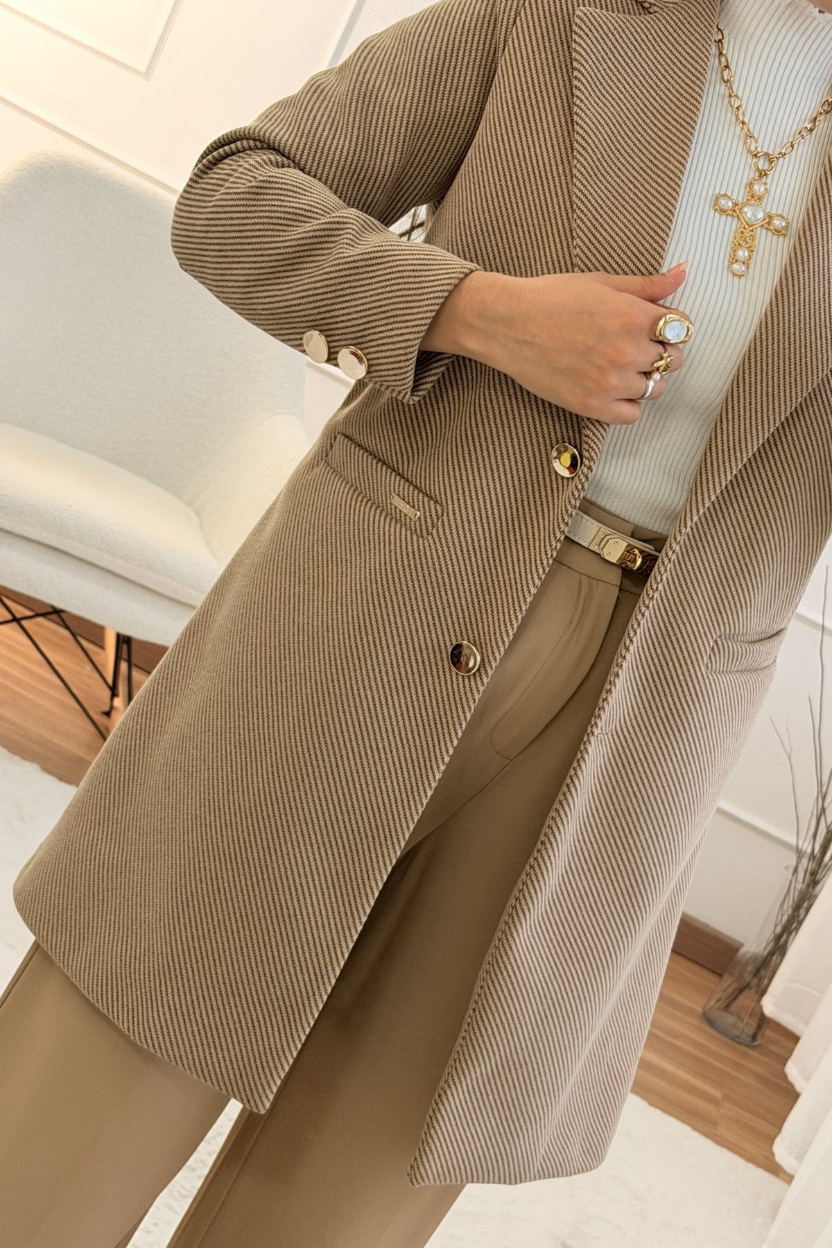 Casaco tweed alongado elegante - lavishiochiccasacolavishiochic