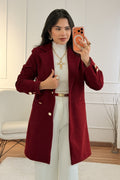 Casaco tweed alongado elegante - lavishiochiccasacolavishiochic