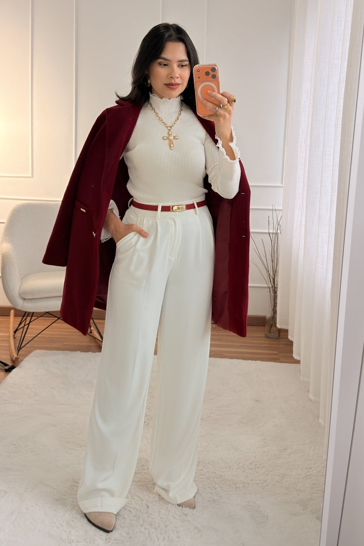 Casaco tweed alongado elegante - lavishiochiccasacolavishiochic