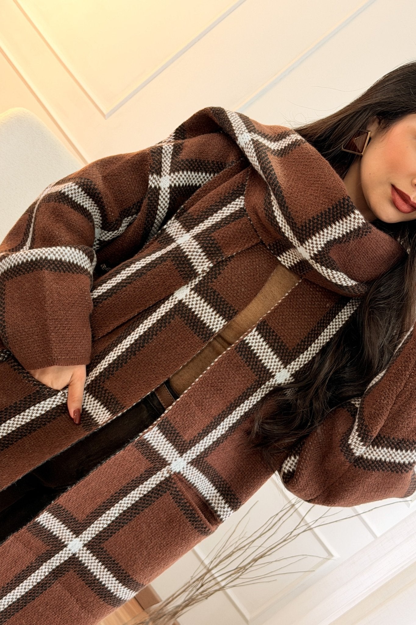 Casaco Xadrez com Cachecol - lavishiochiccasacolavishiochic