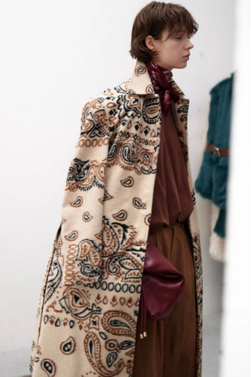 Casaco comprido estampado paisley LUMINA