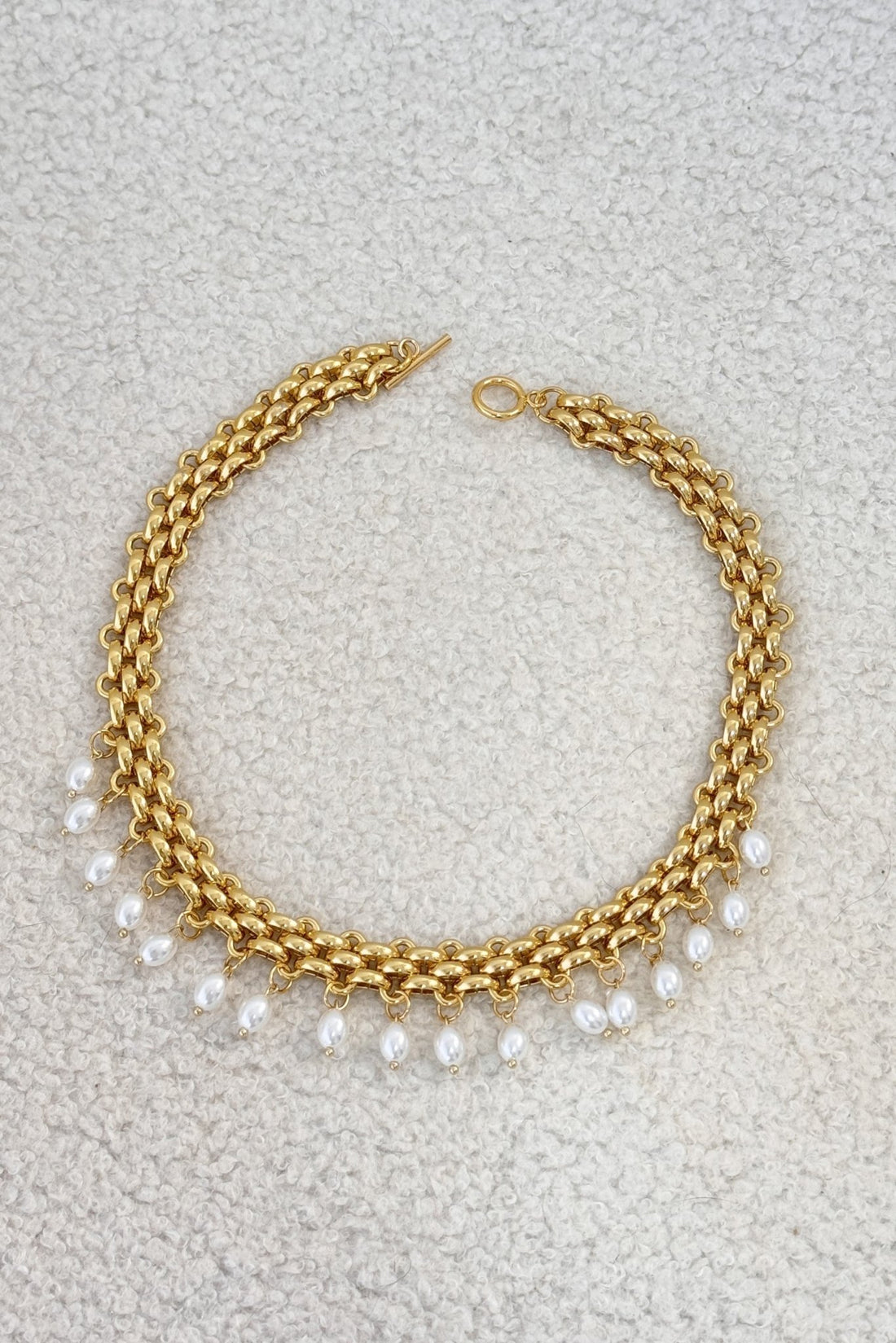 Colar "Choker" de Malha Tripla em Aço - lavishiochicColareslavishiochic