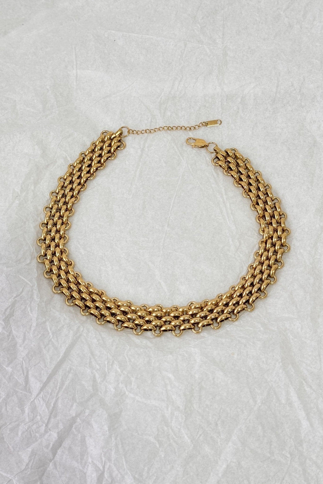 Colar de Corrente Entrelaçada em Aço - lavishiochicColareslavishiochic