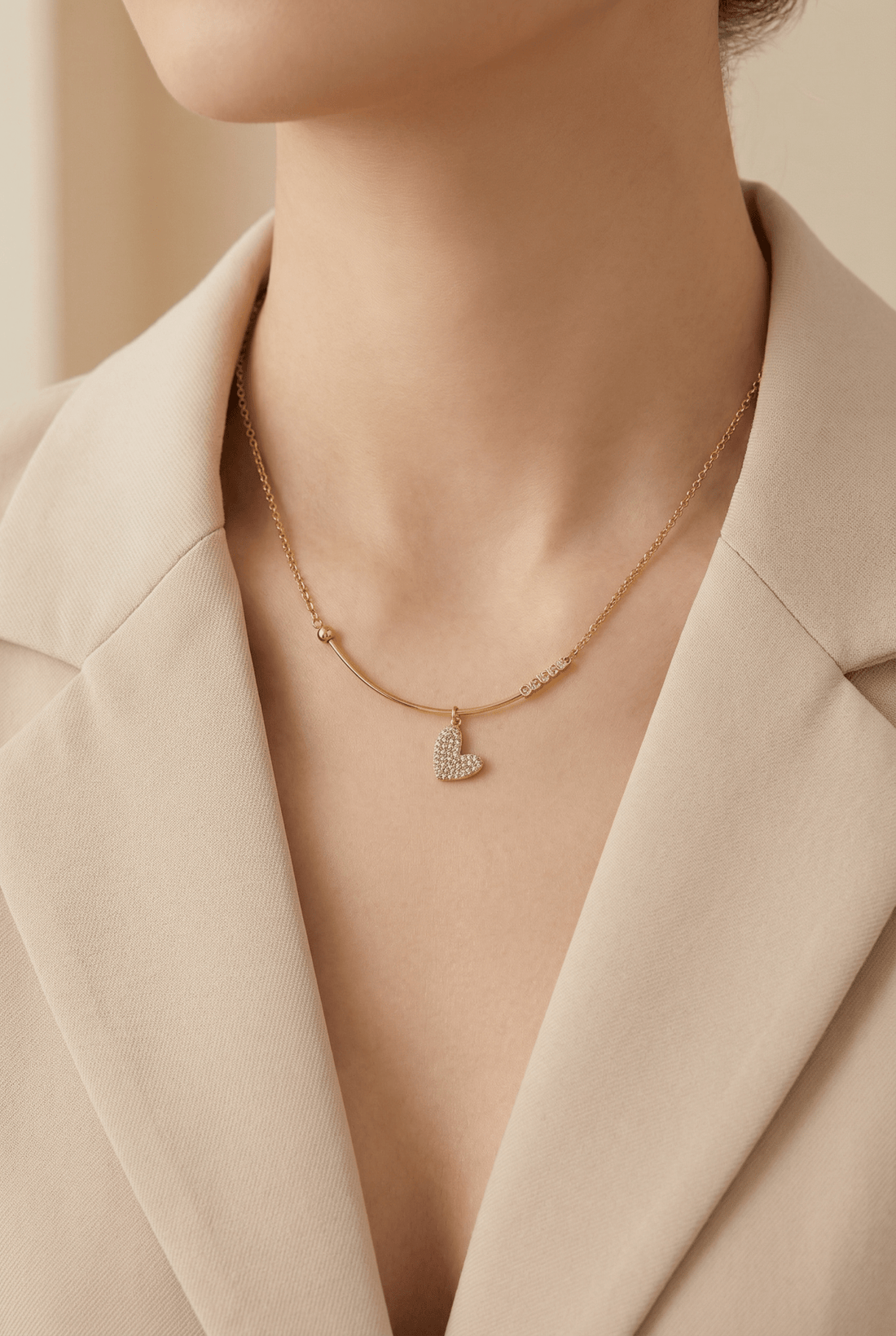 Colar Pendente de Coração em Aço - lavishiochicColareslavishiochic