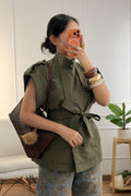 Colete trench sem mangas MOCHY - lavishiochiccoleteMochy