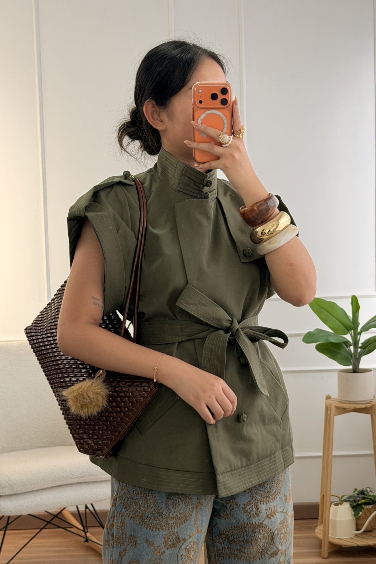 Colete trench sem mangas MOCHY - lavishiochiccoleteMochy