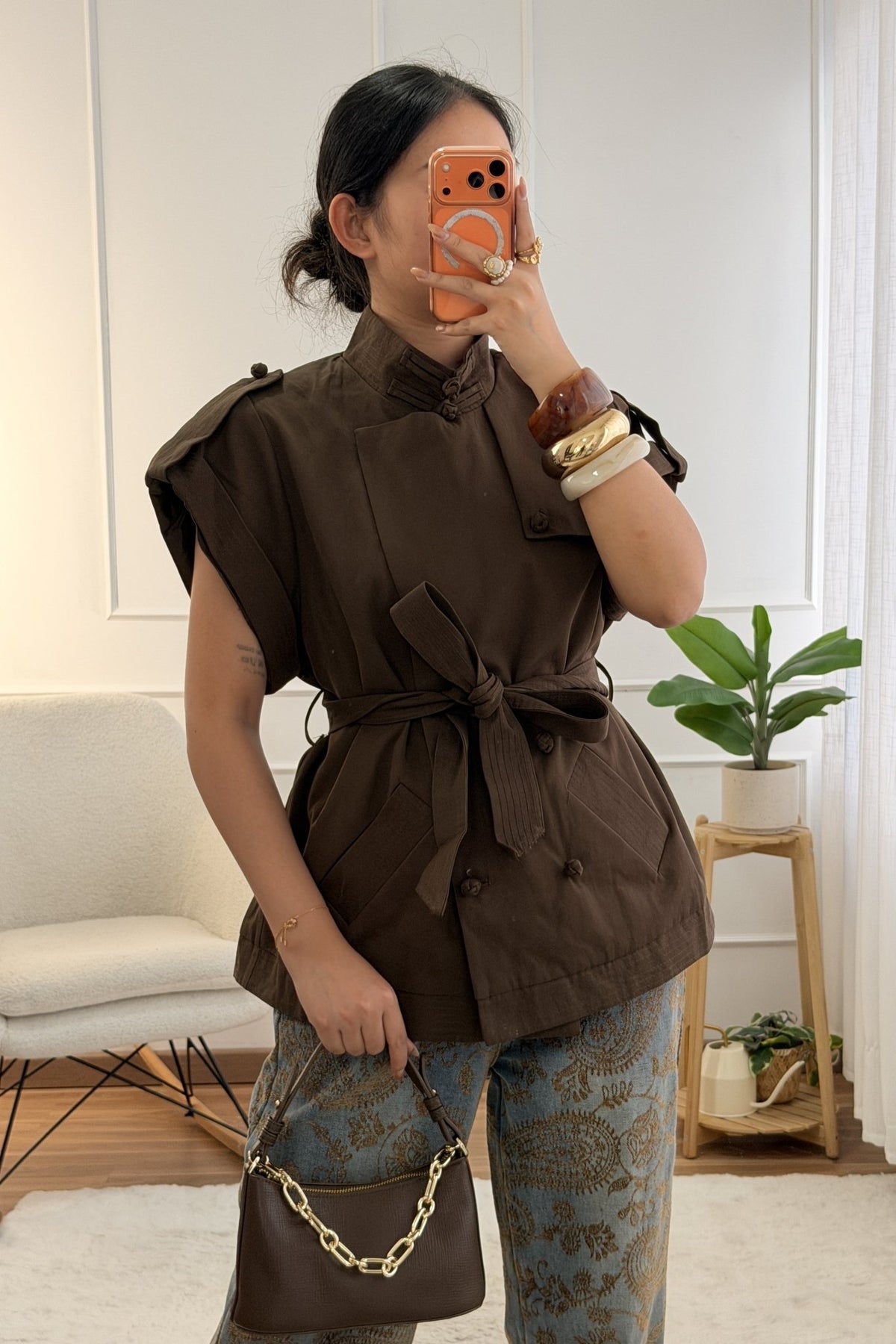 Colete trench sem mangas MOCHY - lavishiochiccoleteMochy