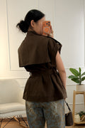 Colete trench sem mangas MOCHY - lavishiochiccoleteMochy