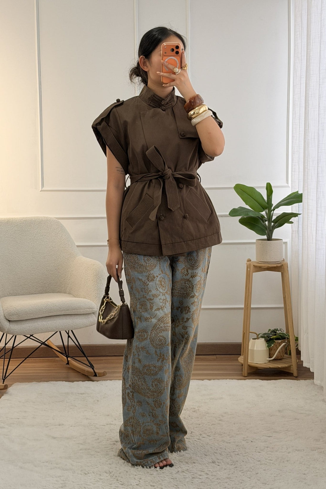 Colete trench sem mangas MOCHY - lavishiochiccoleteMochy