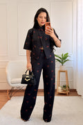 Conjunto blazer + calça com estampa de cereja - lavishiochicconjuntolavishiochic