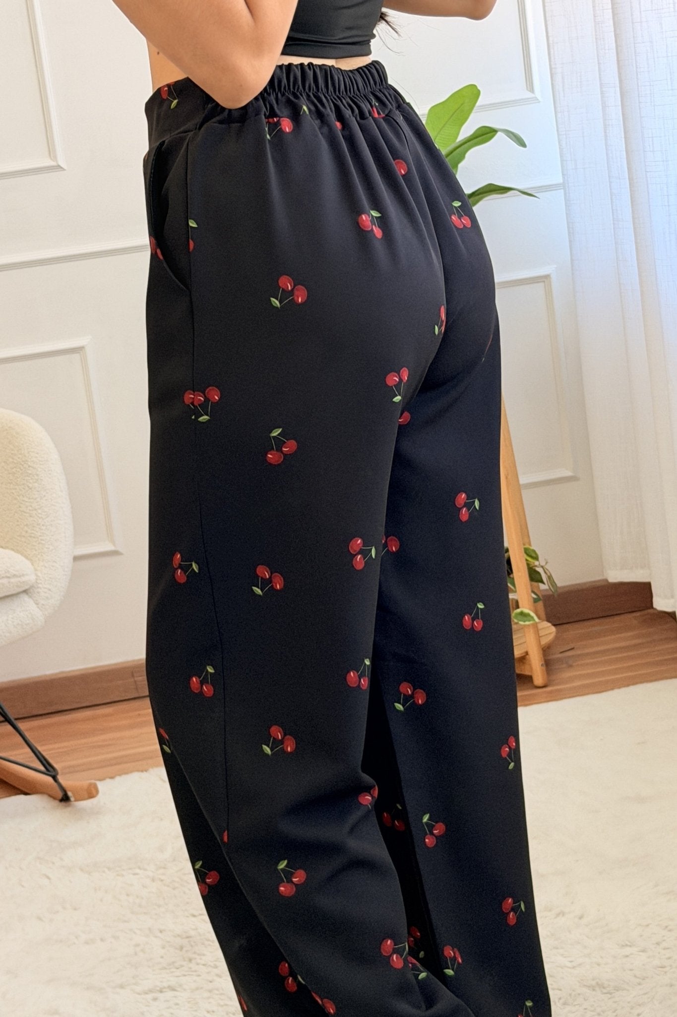 Conjunto blazer + calça com estampa de cereja - lavishiochicconjuntolavishiochic
