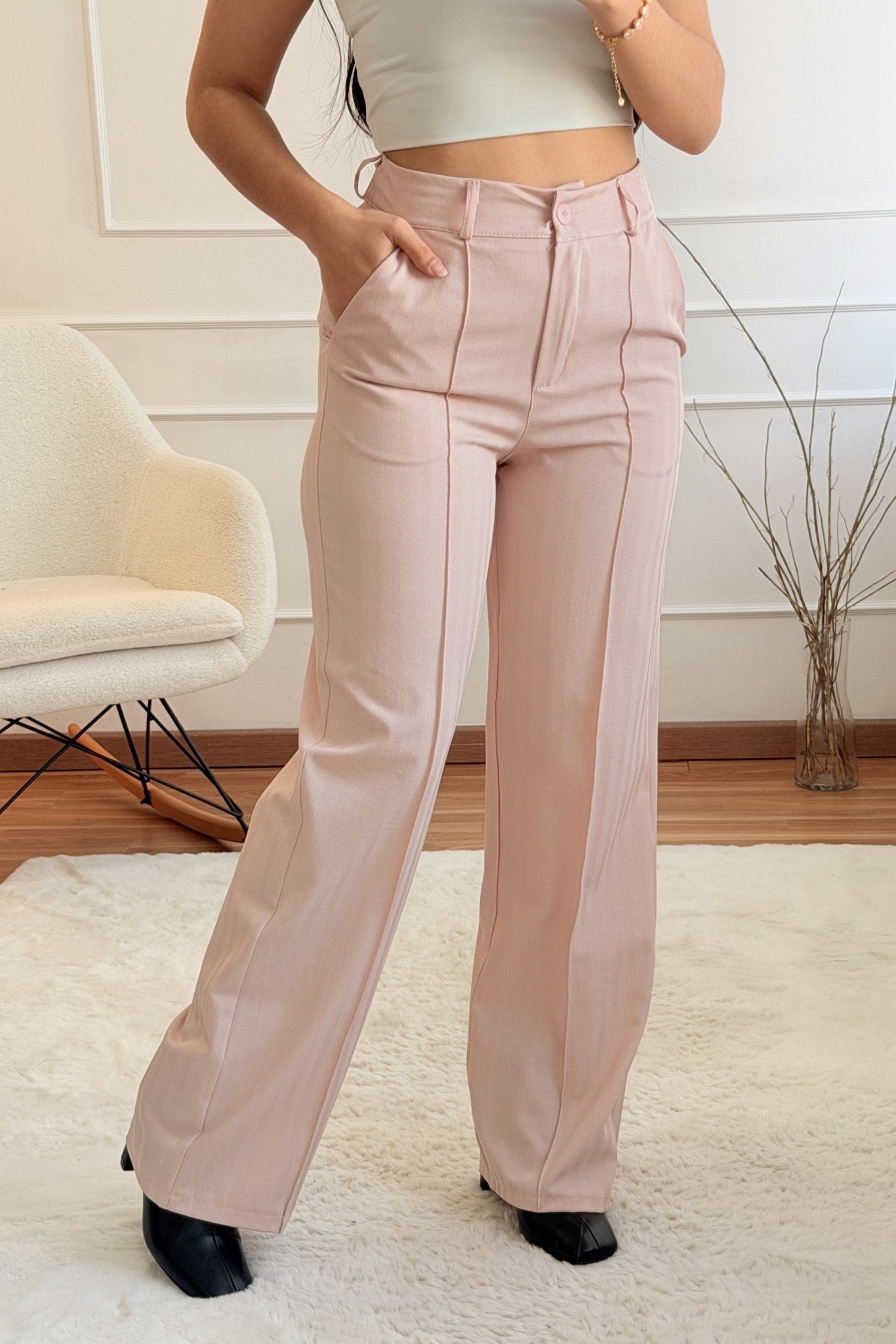 Conjunto Blazer com Riscas e Calça Clássica - lavishiochicconjuntolavishiochic